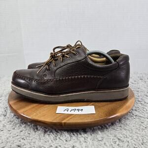 Samuel Hubbard Mens 10.5M Get Up Brown Leather Casual Comfort Lifestyle Shoes